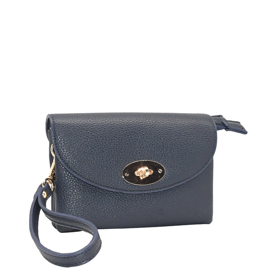 883541 Vesker,DANIELLE clutch med frontspenne - marine