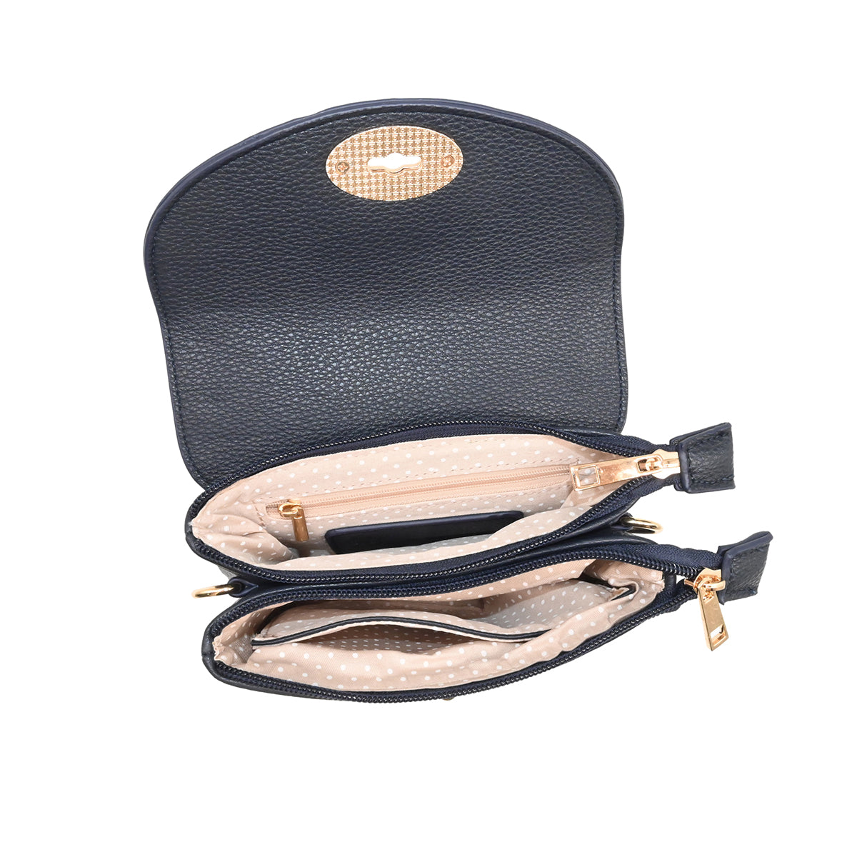 883541 Vesker,DANIELLE clutch med frontspenne - marine