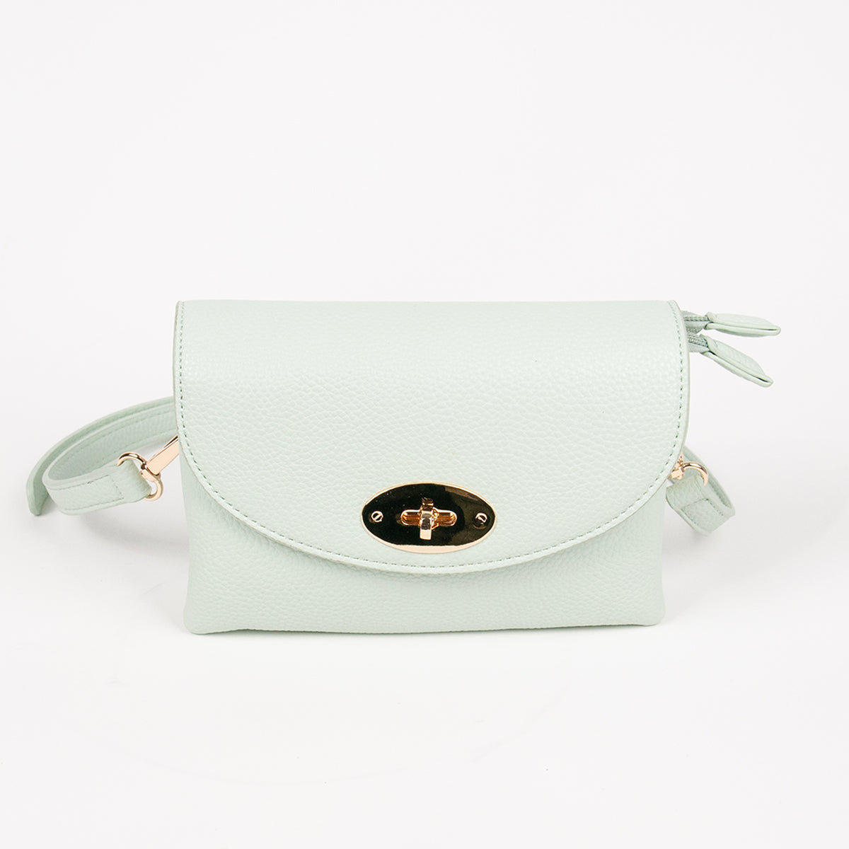 883558 Vesker,DANIELLE clutch med frontspenne - lys grønn
