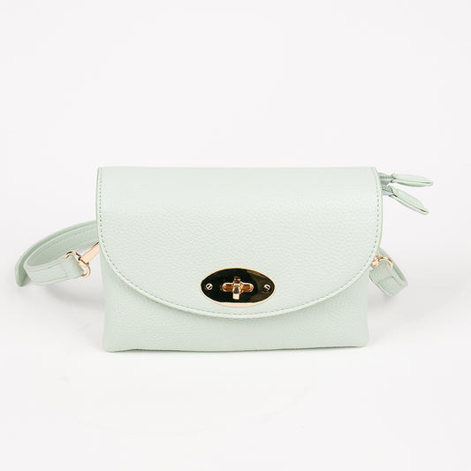 883558 Vesker,DANIELLE clutch med frontspenne - lys grønn