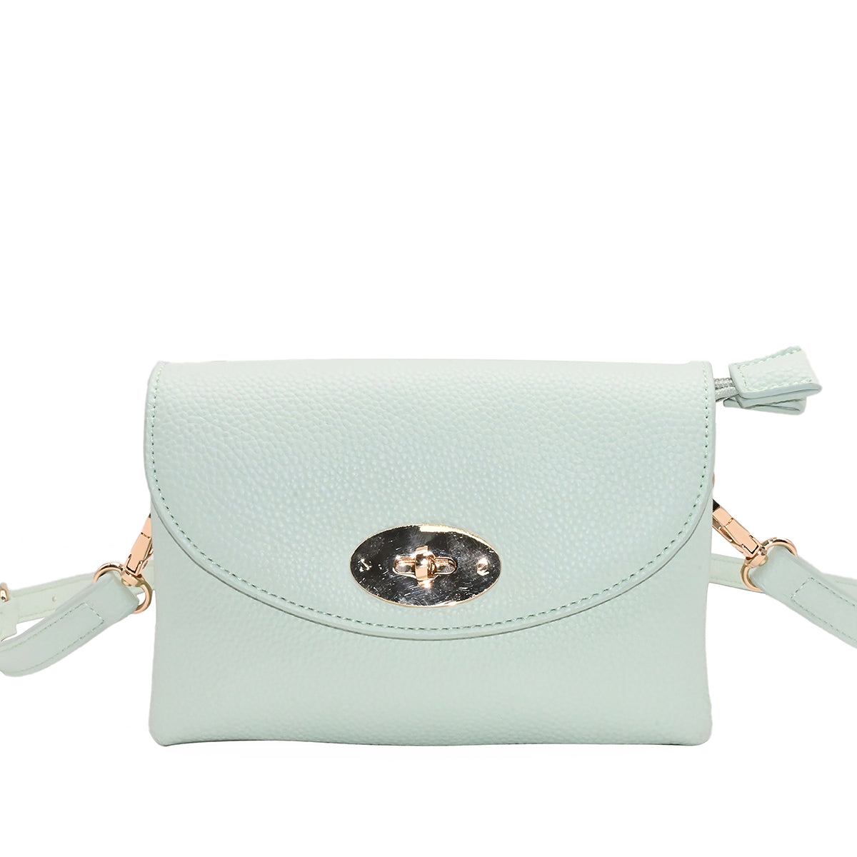 883558 Vesker,DANIELLE clutch med frontspenne - lys grønn