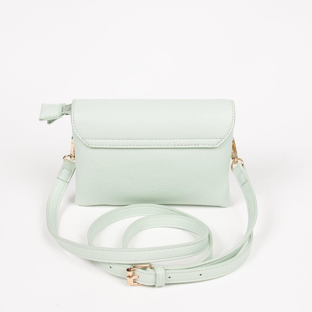 883558 Vesker,DANIELLE clutch med frontspenne - lys grønn