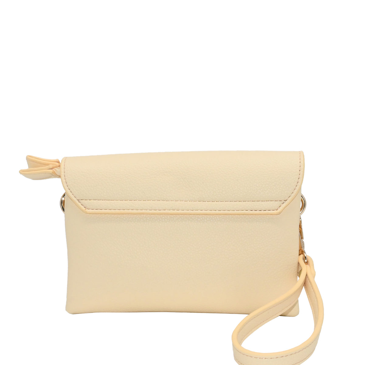 883562 Vesker,DANIELLE clutch med frontspenne - lys gul