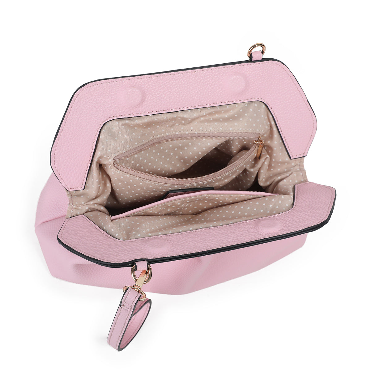 883636 Vesker, JOELLE clutch - lys rosa