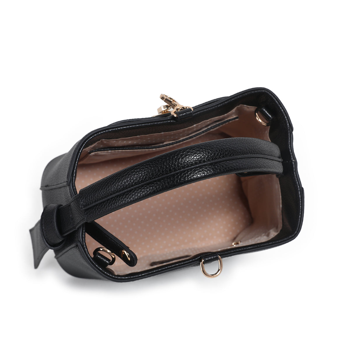 883901 Vesker, JOY liten bucketbag med frontspenne - svart