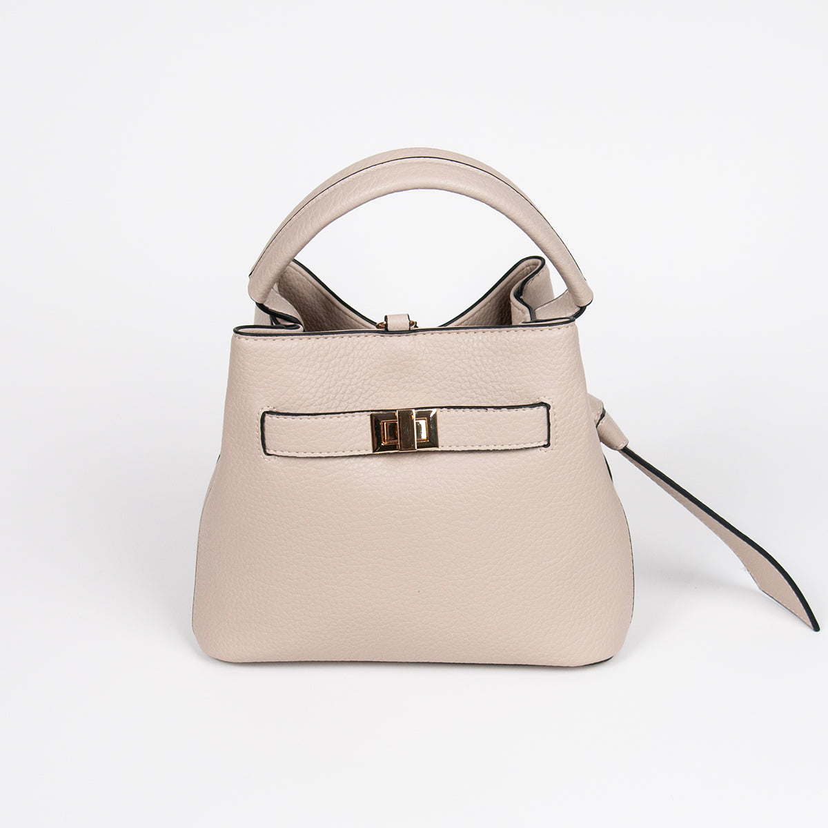 883905 Vesker, JOY liten bucketbag med frontspenne - beige