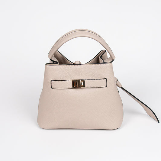 883905 Vesker, JOY liten bucketbag med frontspenne - beige