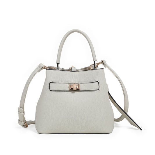883905 Vesker, JOY liten bucketbag med frontspenne - beige