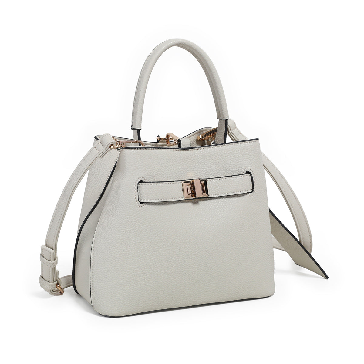 883905 Vesker, JOY liten bucketbag med frontspenne - beige