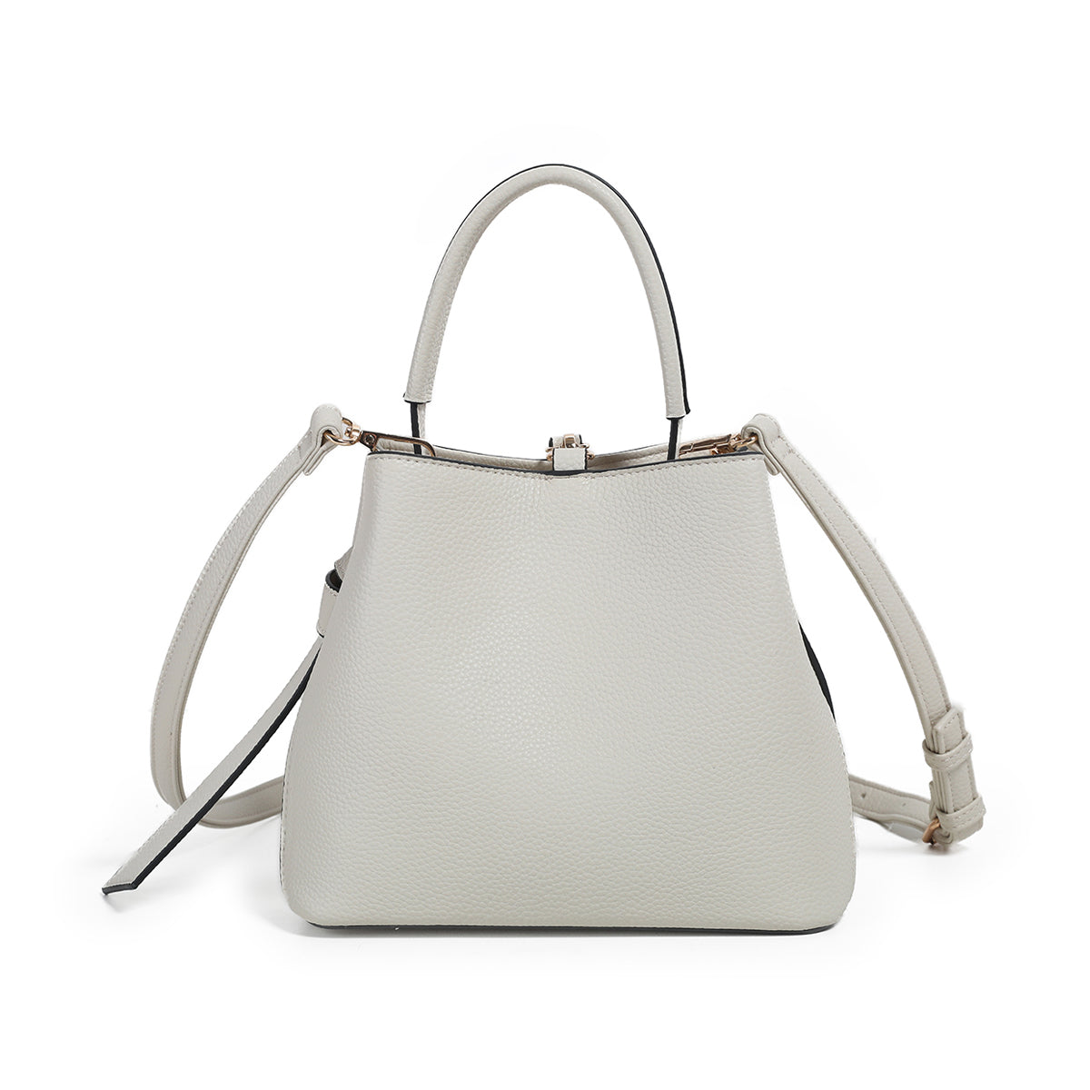 883905 Vesker, JOY liten bucketbag med frontspenne - beige