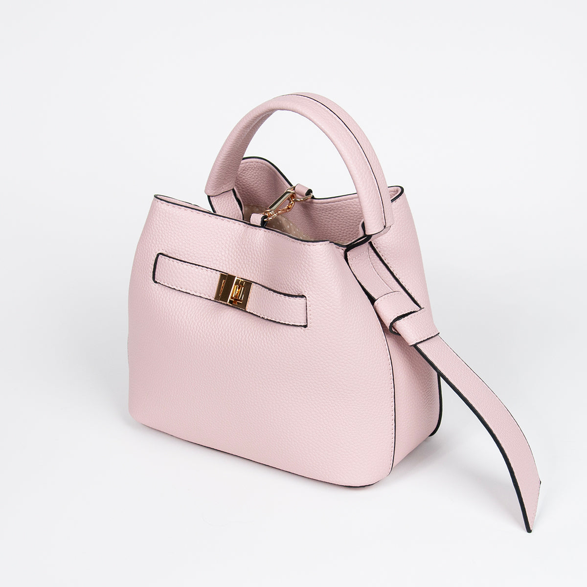 883936 Vesker, JOY liten bucketbag med frontspenne - lys rosa