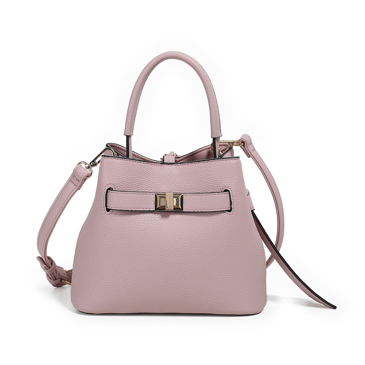 883936 Vesker, JOY liten bucketbag med frontspenne - lys rosa