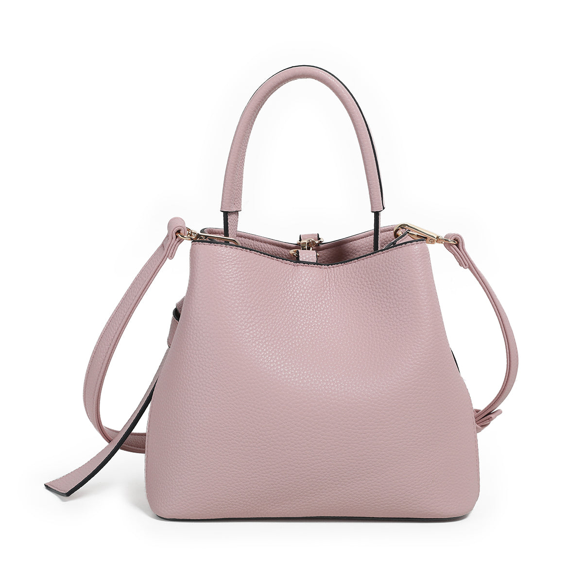 883936 Vesker, JOY liten bucketbag med frontspenne - lys rosa