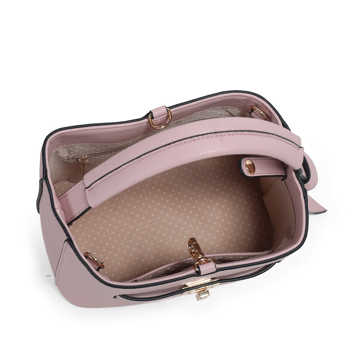 883936 Vesker, JOY liten bucketbag med frontspenne - lys rosa