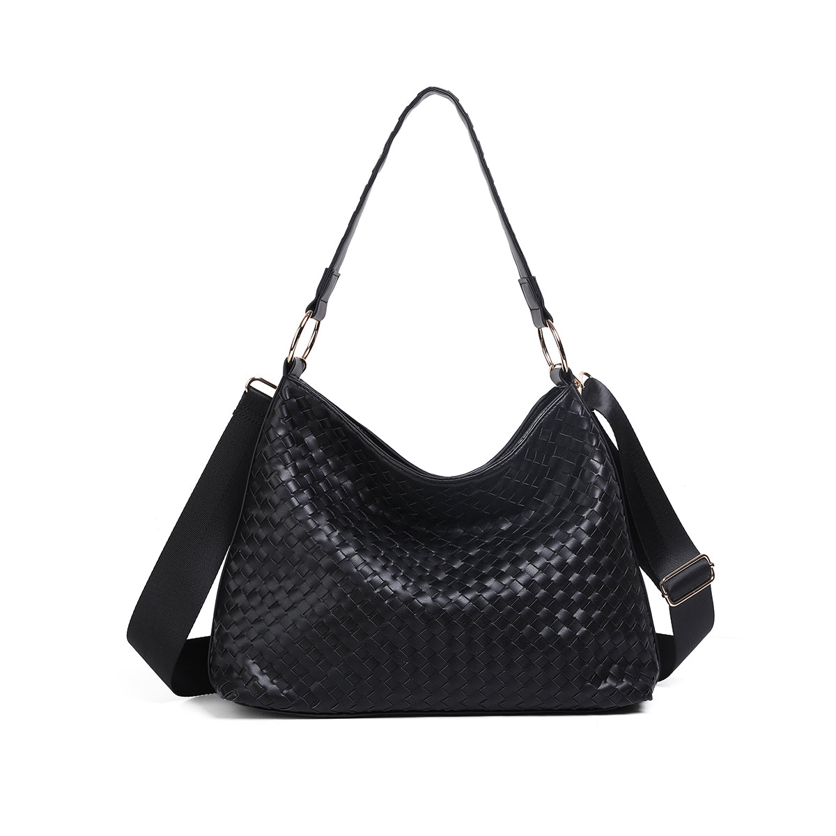 884001 Vesker, GAJA flettet bag- svart