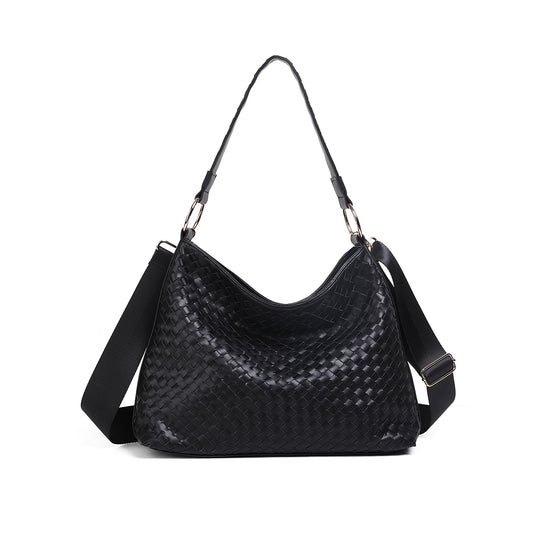 884001 Vesker, GAJA flettet bag- svart