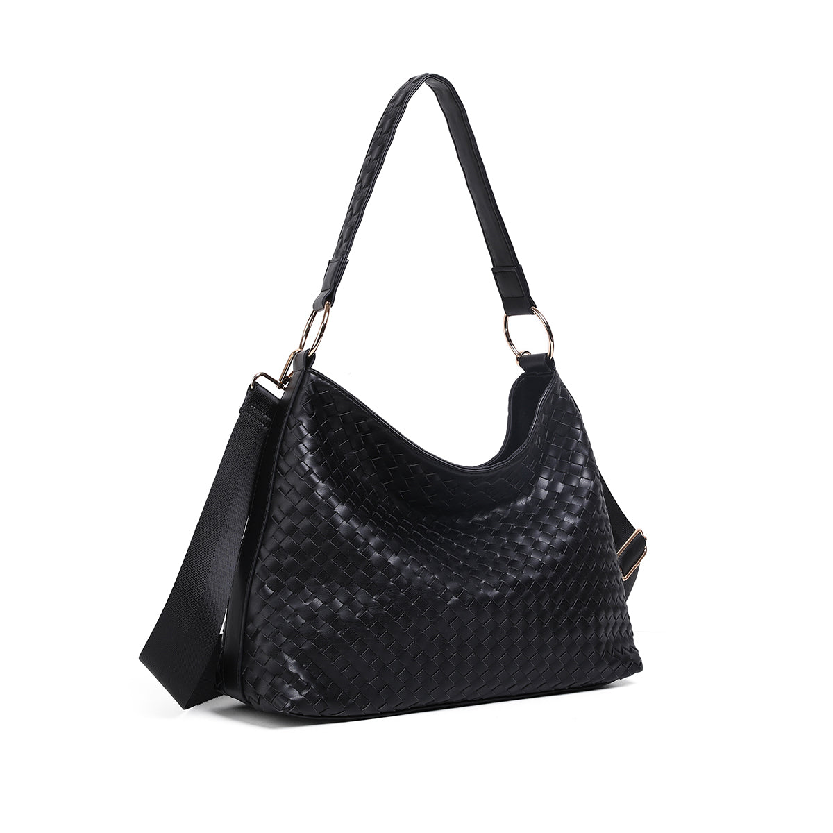 884001 Vesker, GAJA flettet bag- svart