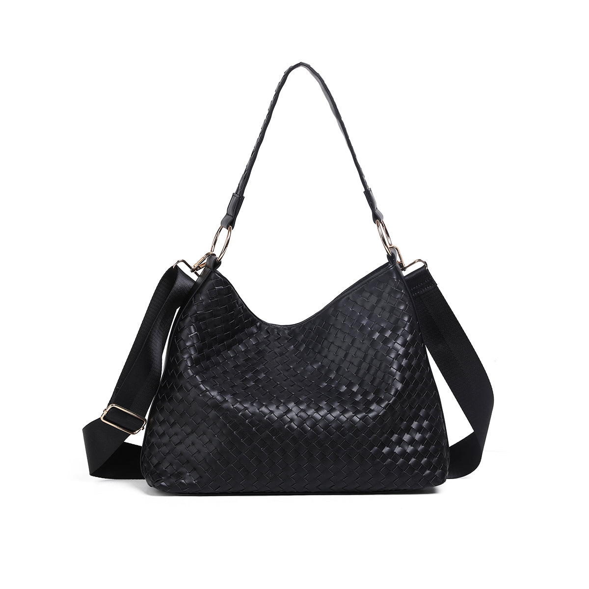 884001 Vesker, GAJA flettet bag- svart