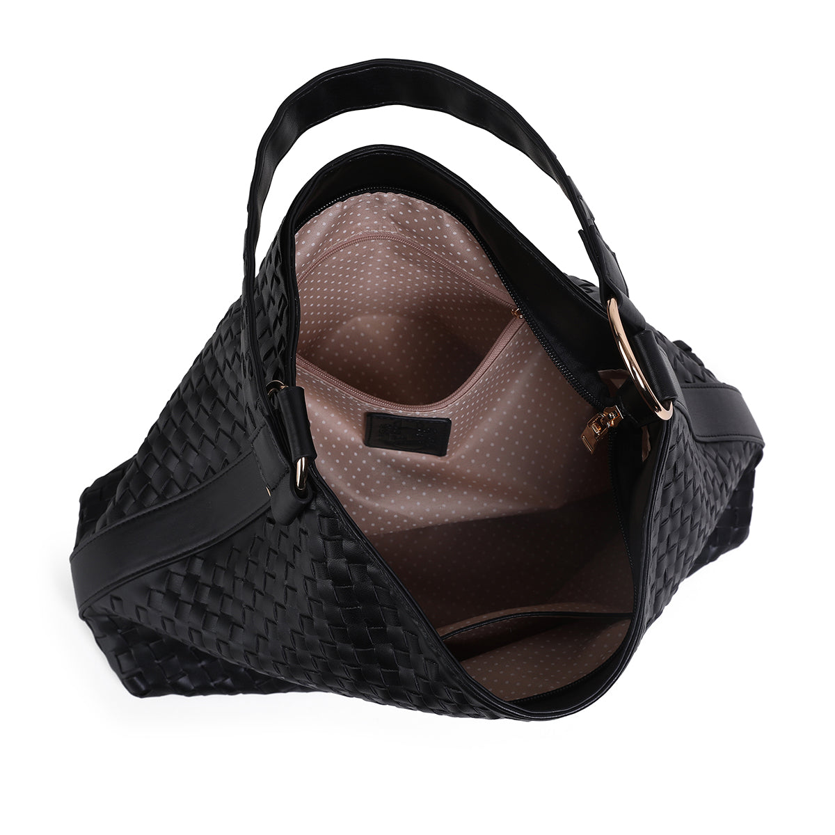 884001 Vesker, GAJA flettet bag- svart