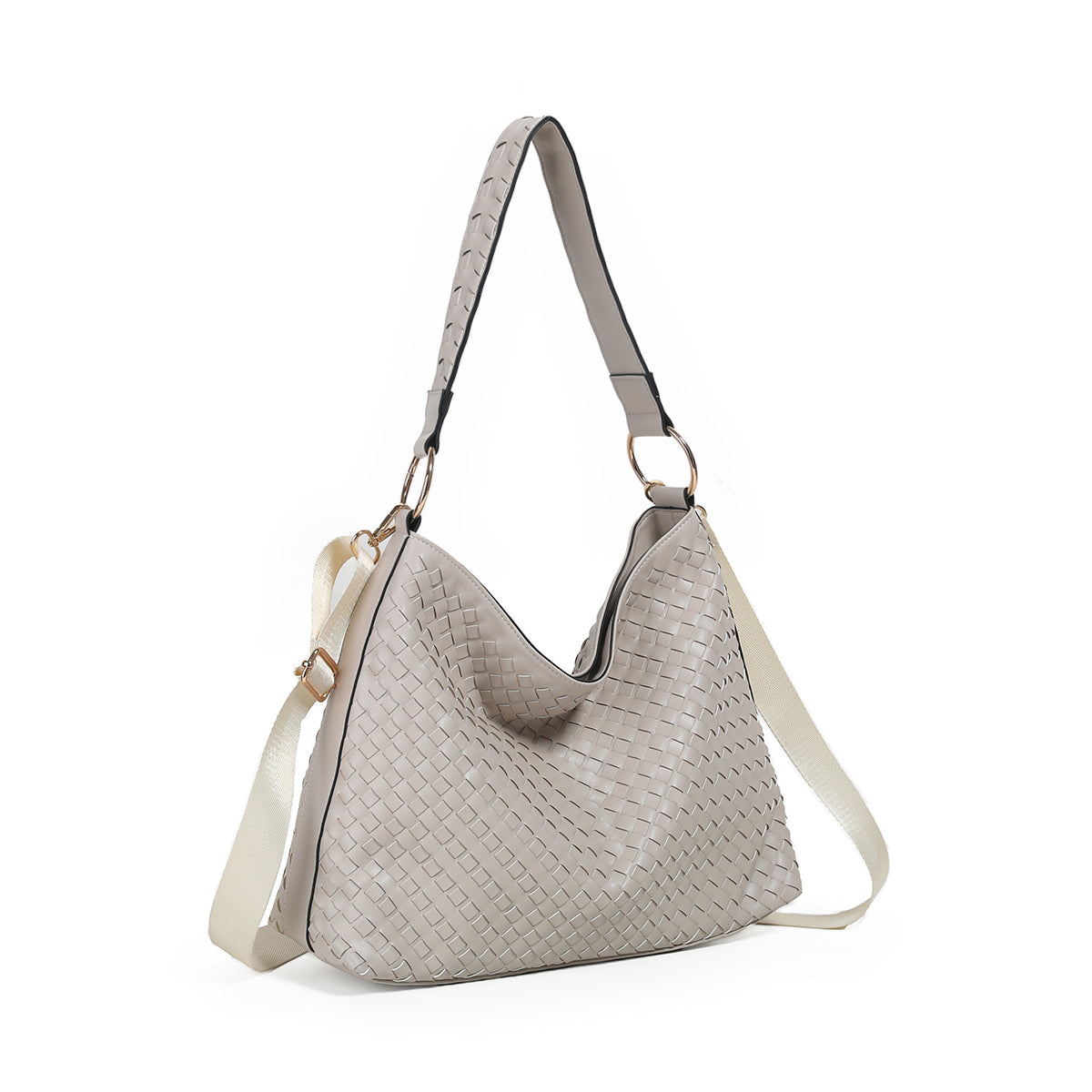 884005 Vesker, GAJA flettet bag- beige
