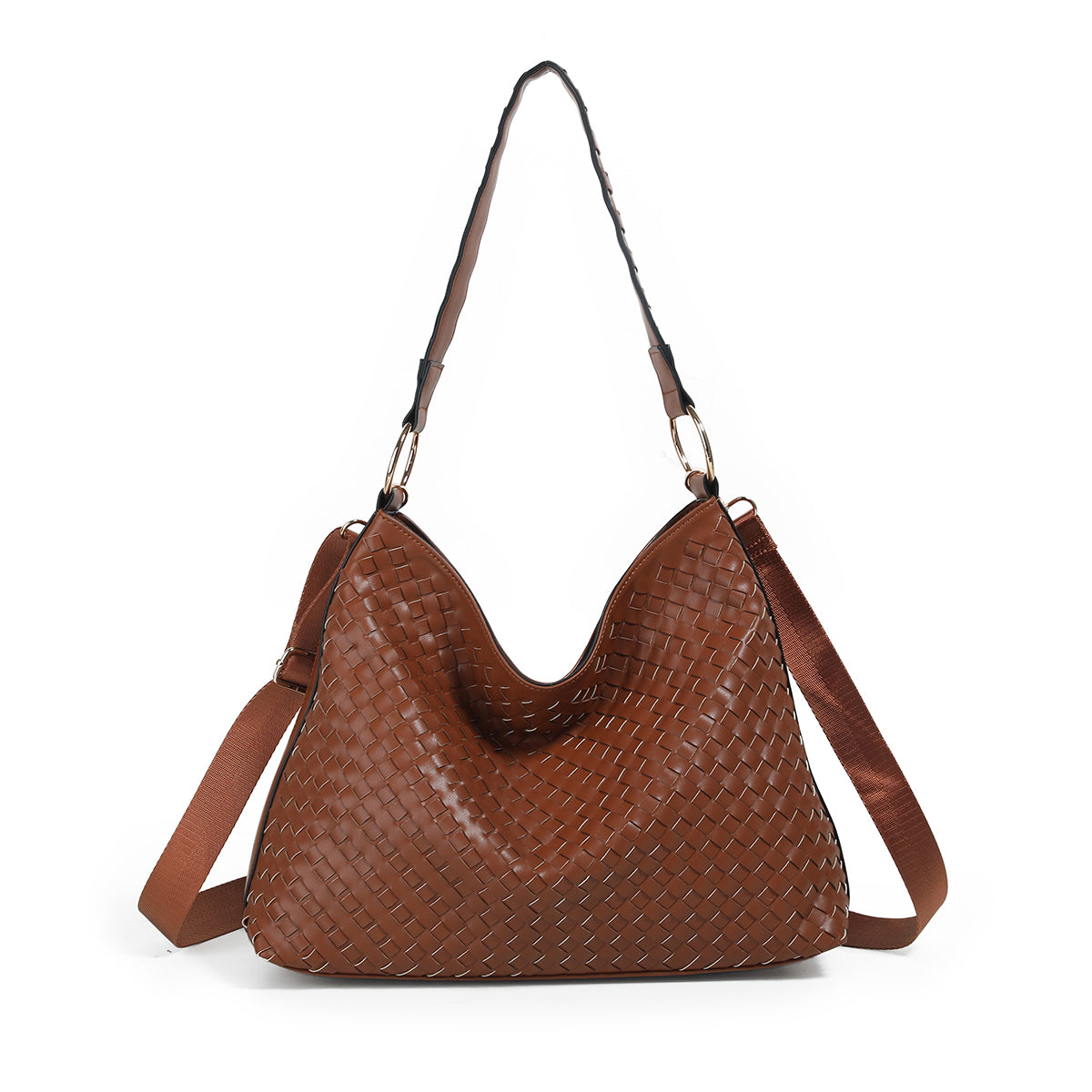 884015 Vesker, GAJA flettet bag- cognac