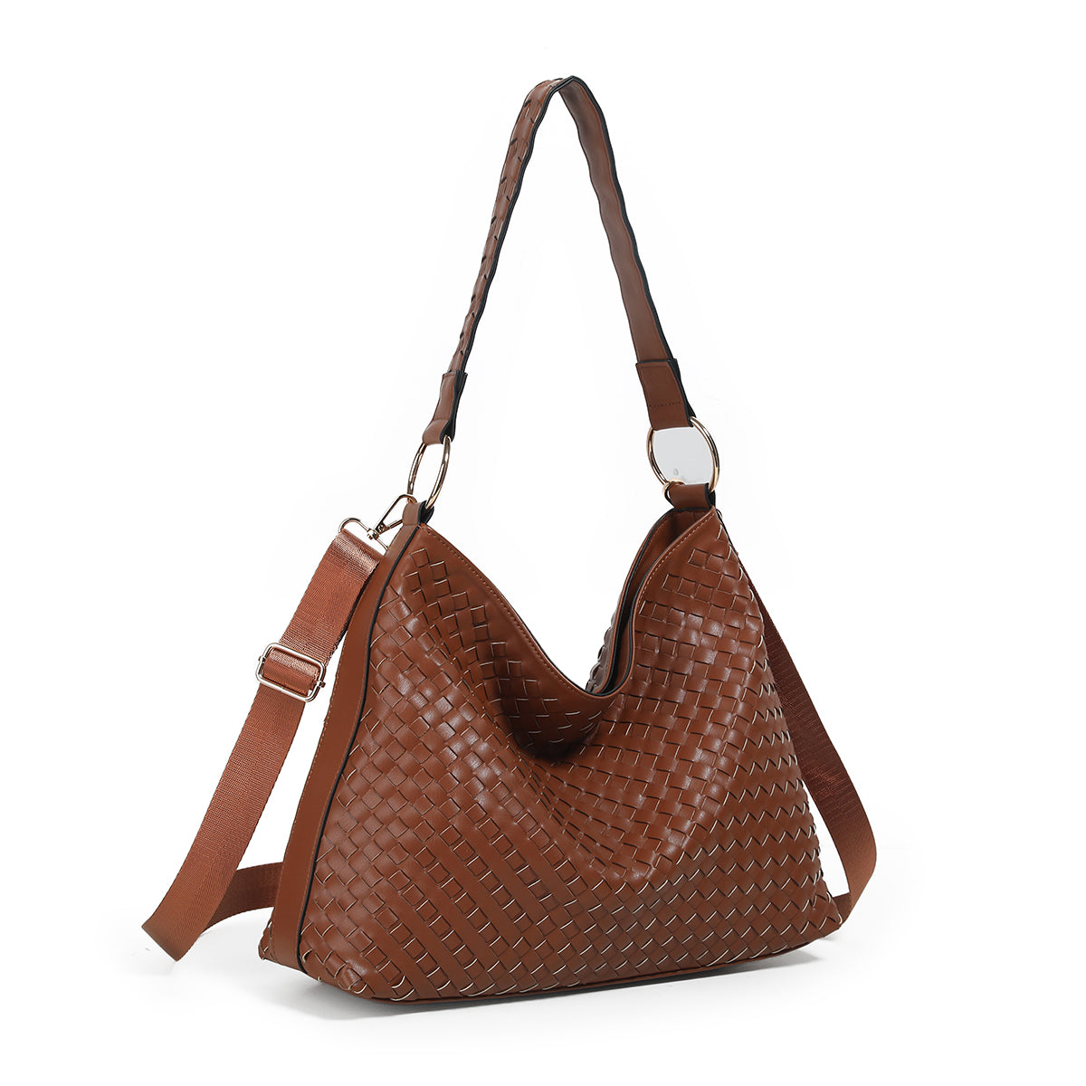 884015 Vesker, GAJA flettet bag- cognac