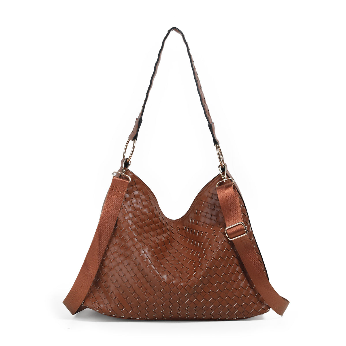 884015 Vesker, GAJA flettet bag- cognac