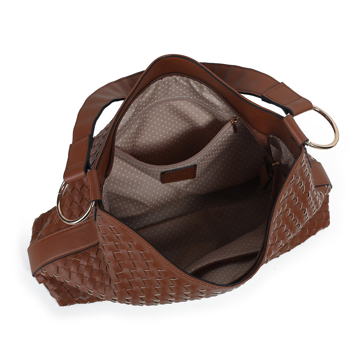 884015 Vesker, GAJA flettet bag- cognac