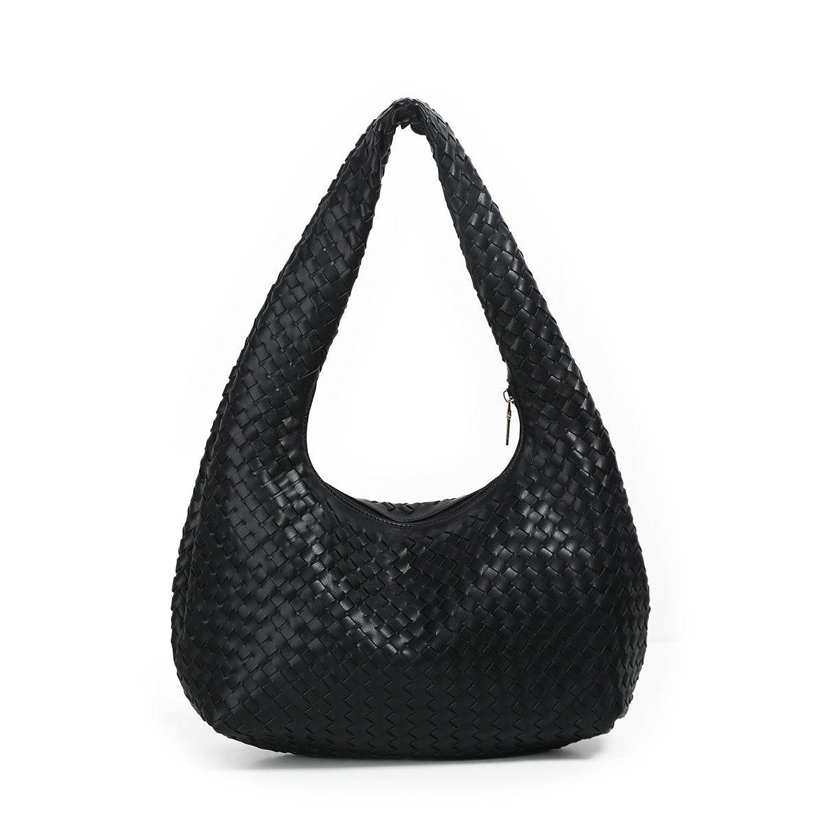 884101 Vesker, JUNE flettet bag - svart