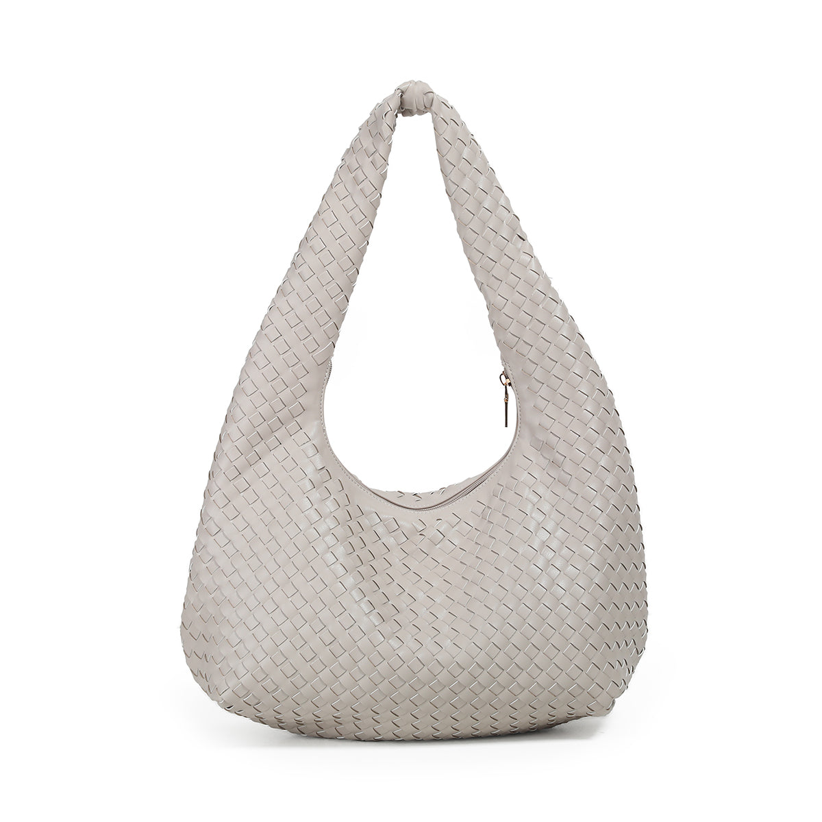 884105 Vesker, JUNE flettet bag - beige