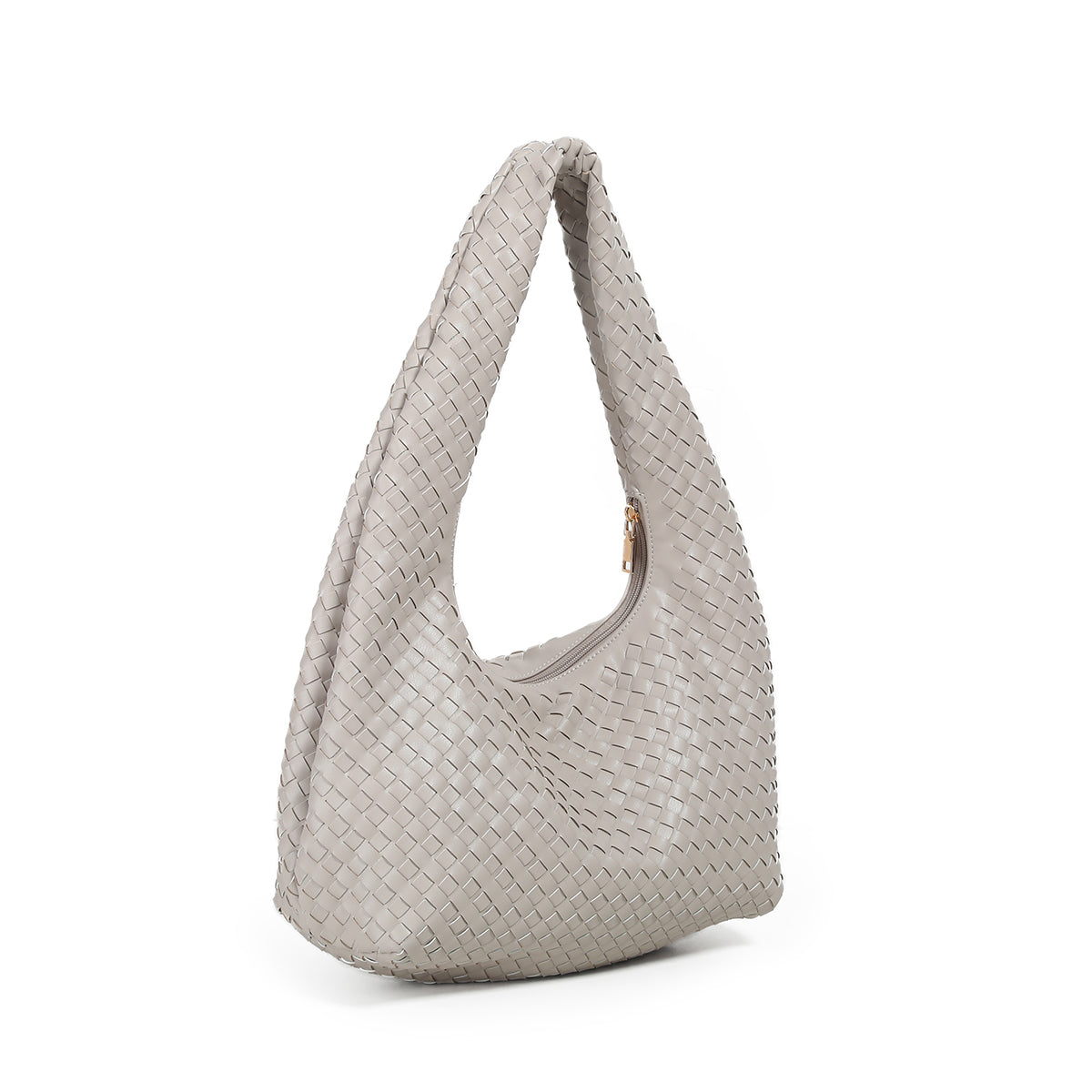 884105 Vesker, JUNE flettet bag - beige