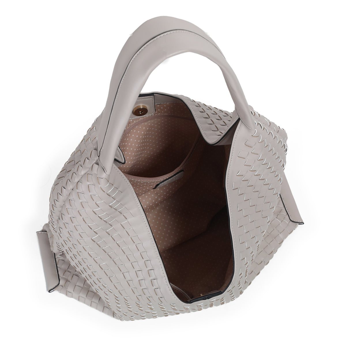 884205 Vesker, JEAN flettet shopper - beige