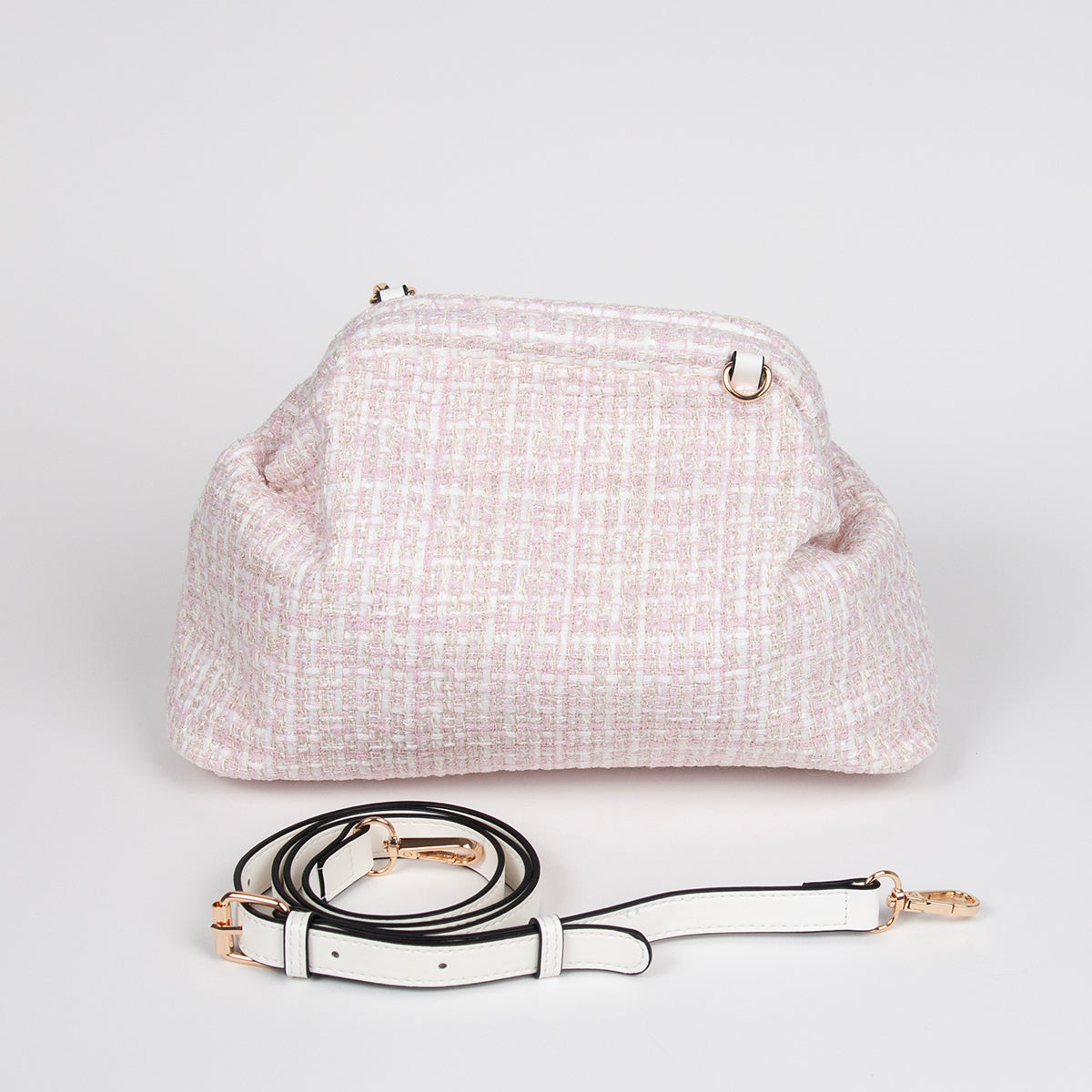 884736 Vesker, JEANETTE Jaquard bag - lys rosa