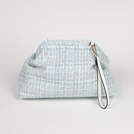 884746 Vesker, JEANETTE Jaquard bag - lys blå