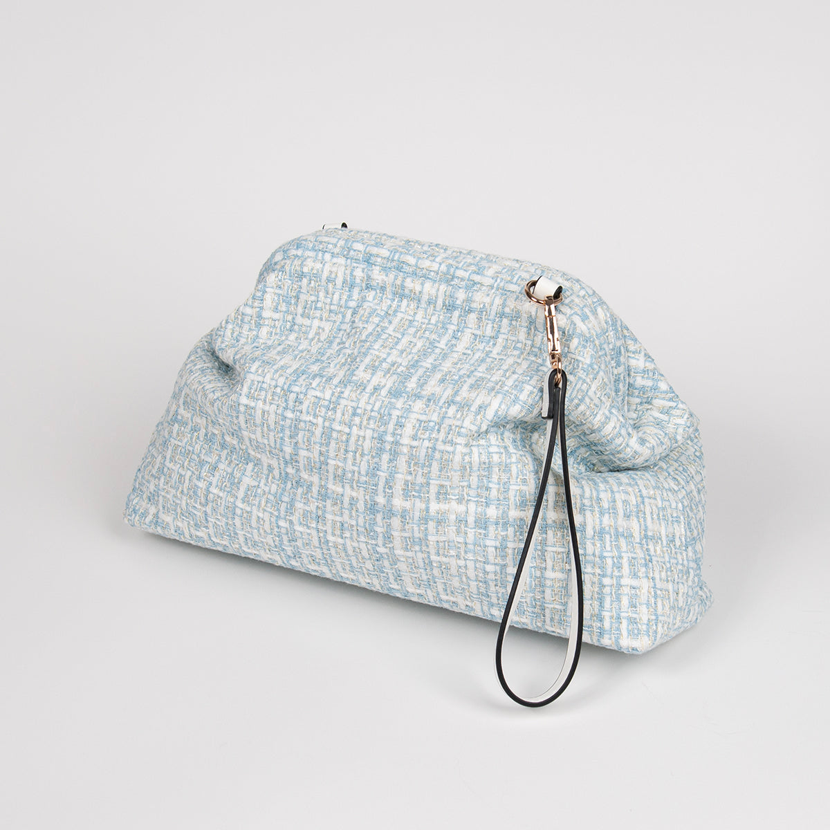 884746 Vesker, JEANETTE Jaquard bag - lys blå