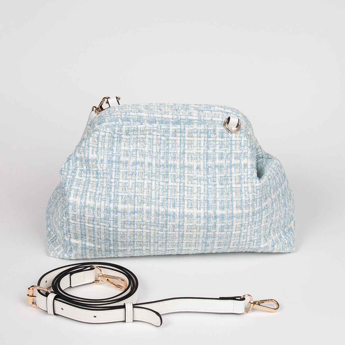 884746 Vesker, JEANETTE Jaquard bag - lys blå