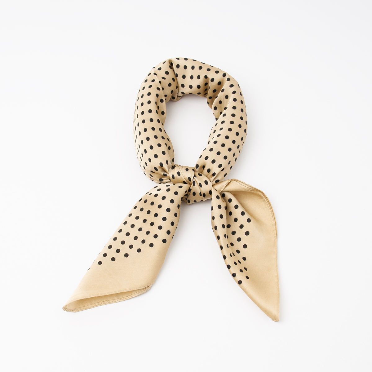 885205  Skjerf, Lite skjerf små prikker - beige