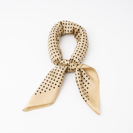 885205  Skjerf, Lite skjerf små prikker - beige