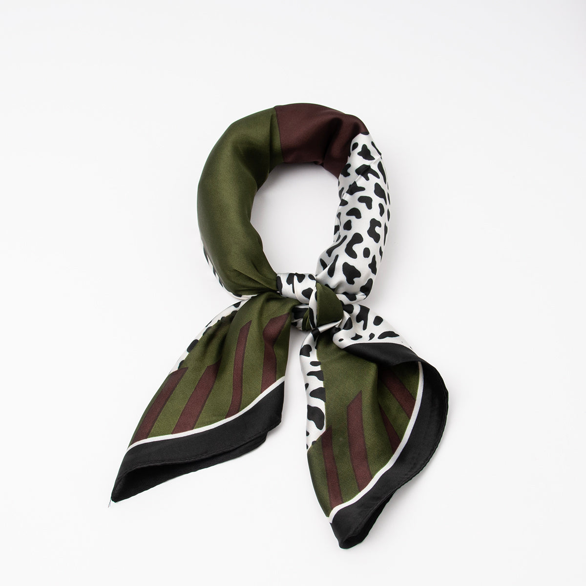 885350  Skjerf, Lite skjerf leo/ mønstermix - oliven/brun