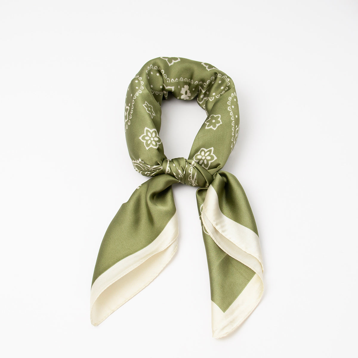 886550  Skjerf, Lite skjerfpaisley lys grønn