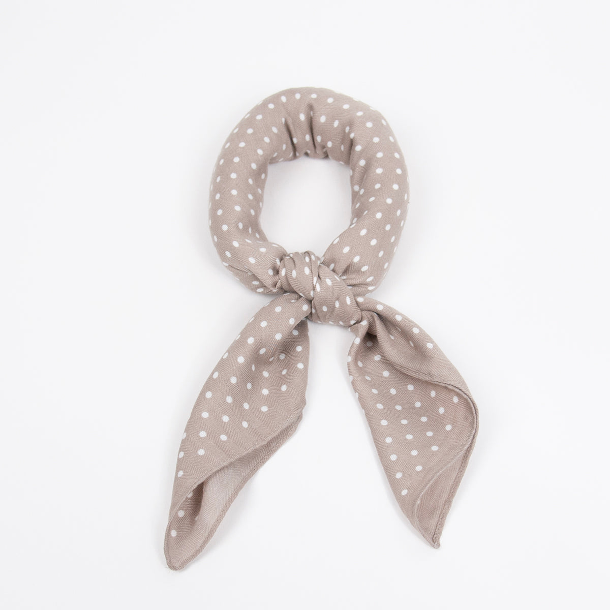 888405  Skjerf, Lite skjerf vevet kvalitet prikket print - beige