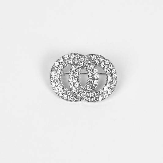 889886 Broche, Liten CC Broche sølv med sølv