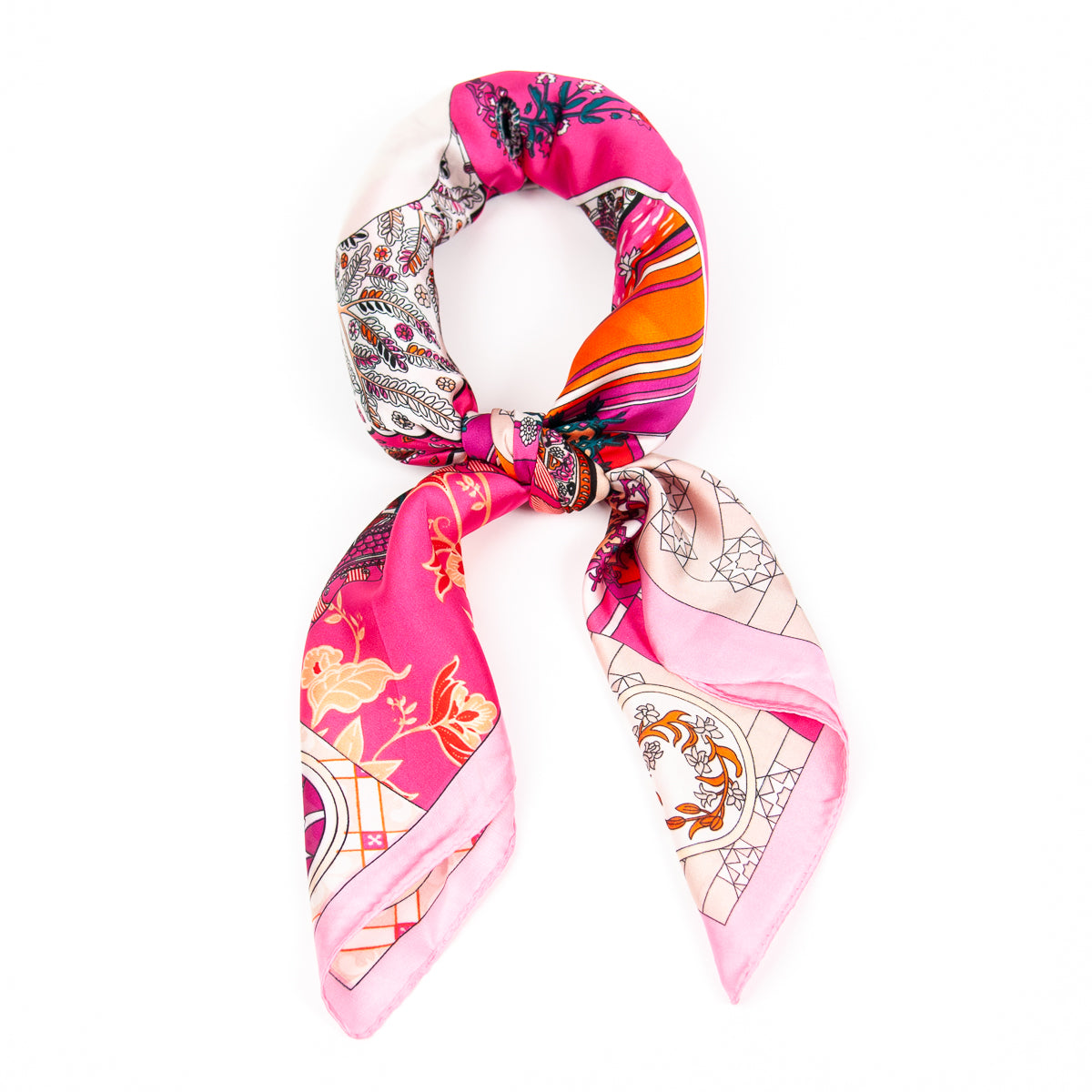 890932  Skjerf, Lite skjerf paisley print pink