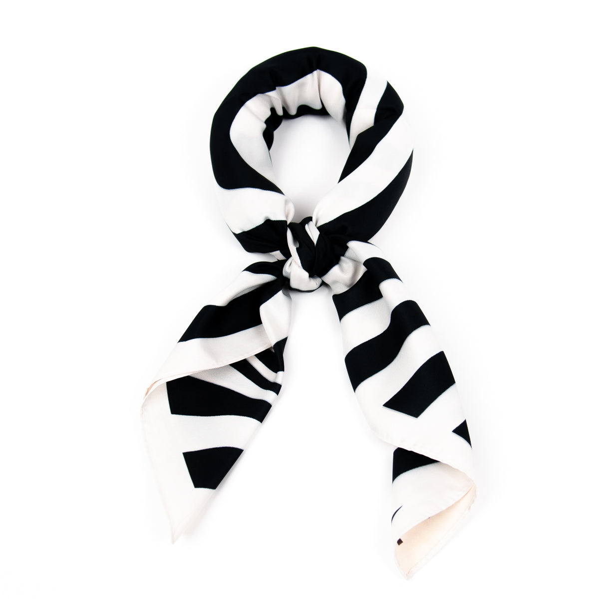 891201  Skjerf, Lite skjerf tosidig print - svart/brun