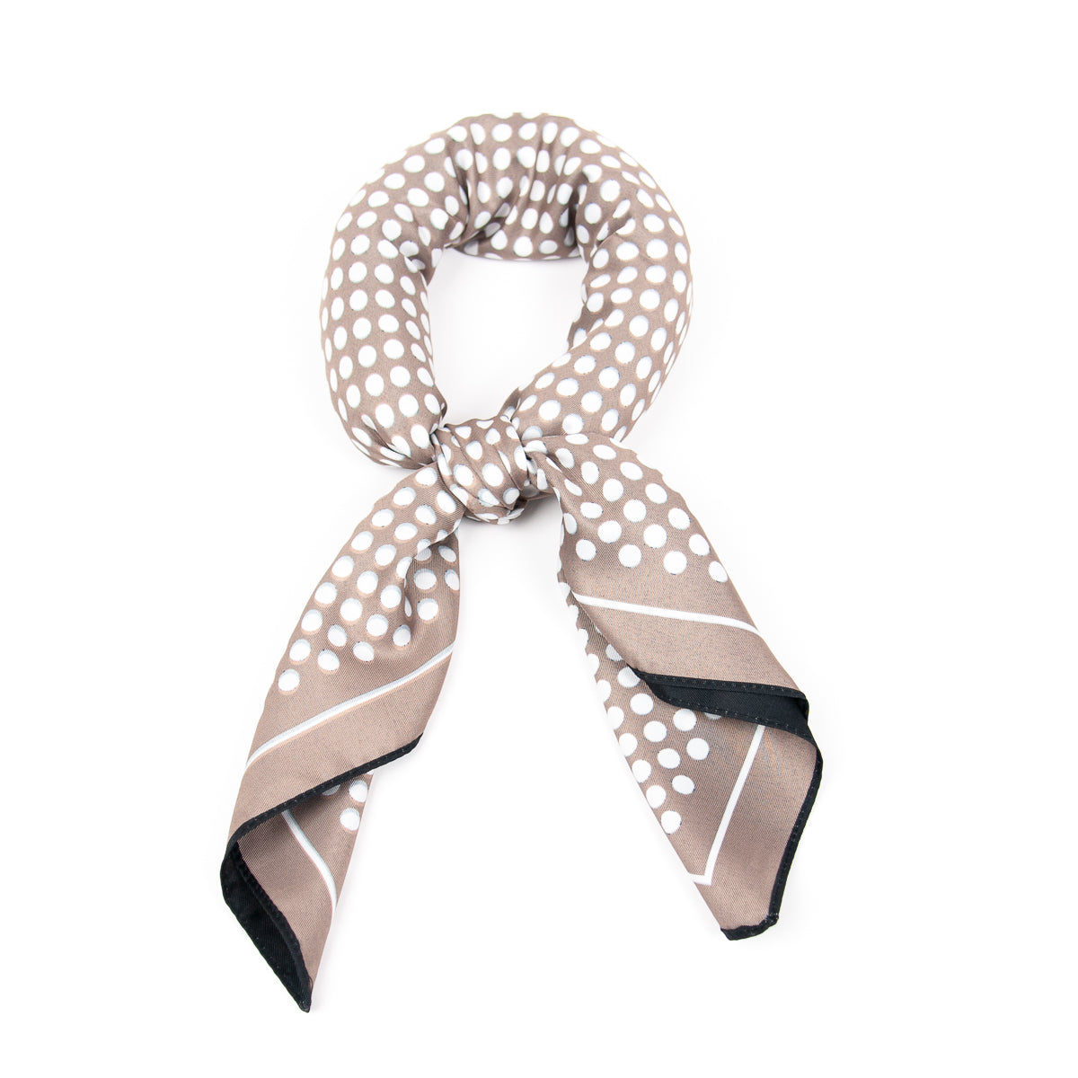 891601  Skjerf, Lite skjerf tosidig prikkete print - svart