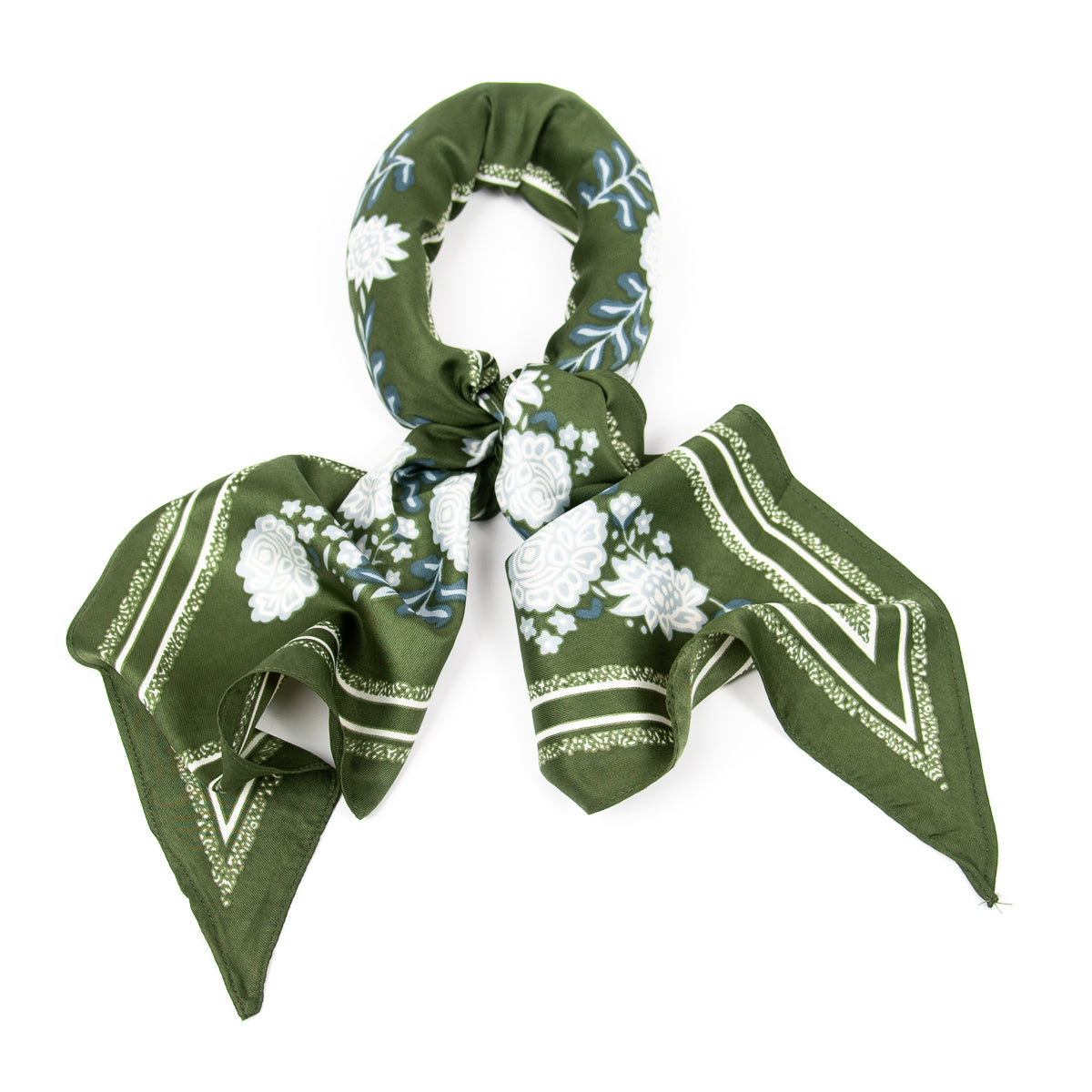 892350  Skjerf, Lite tynt trekantet skjerf olivengrønt