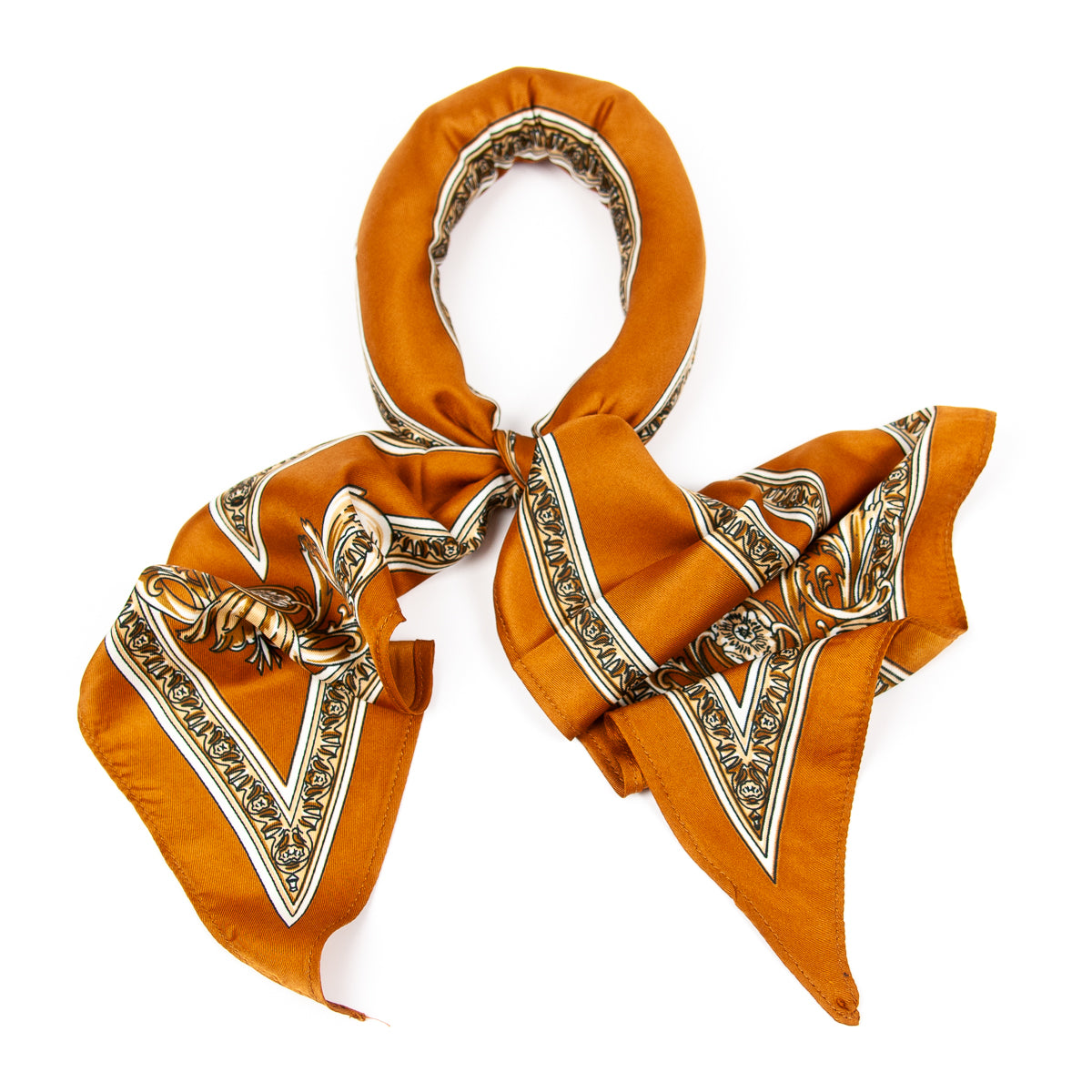 892411  Skjerf, Lite tynt trekantet skjerf brunt