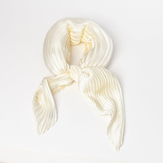 892703  Skjerf, Lite skjerf plizze - offwhite