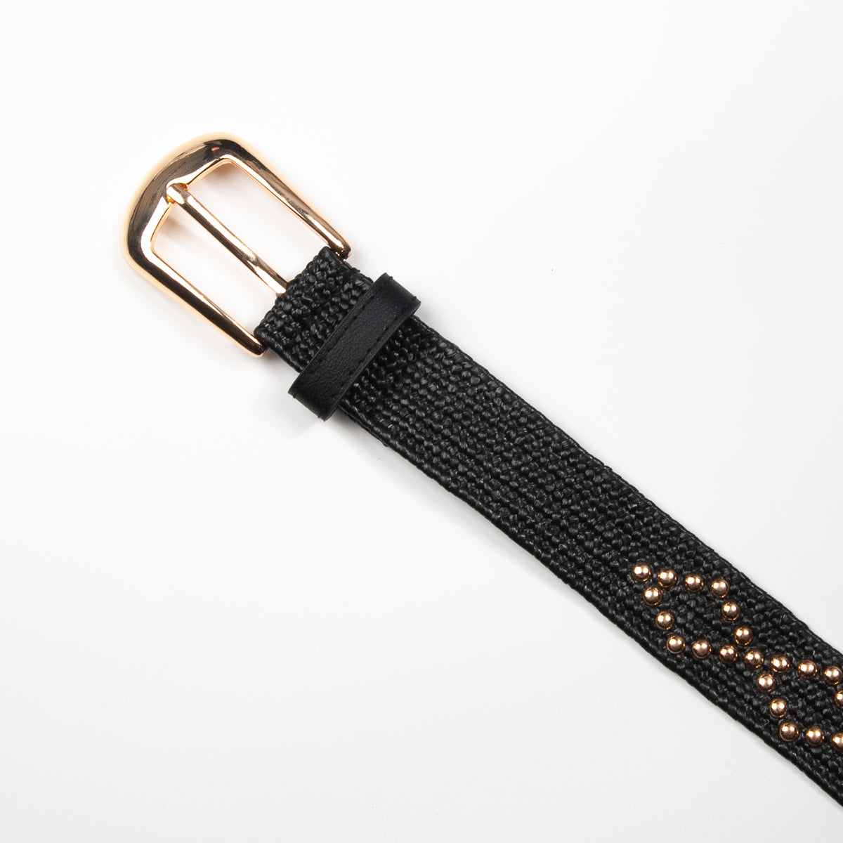 892801 Belte (6 stk) Elastisk belte med nagler  - svart
