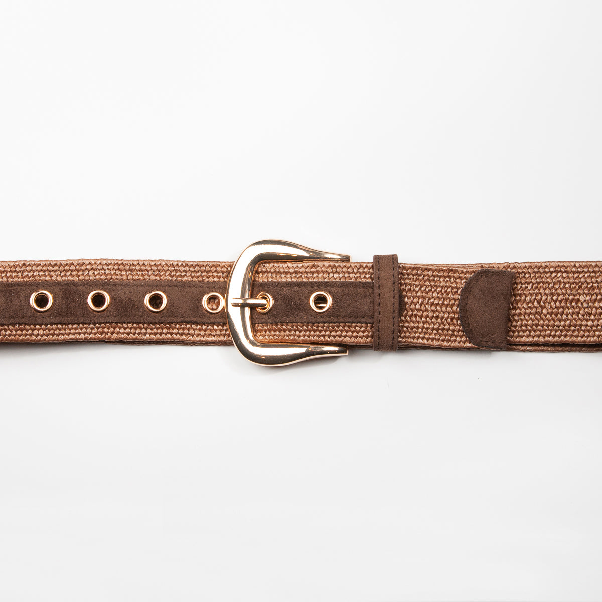 892911 Belte (6 stk) Elastisk belte med Cowboy spenne  - brun